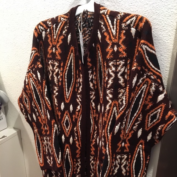 Zara long geometric jacquard coat- Host Pick! - Picture 7 of 8